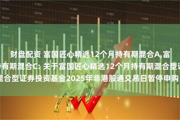 财盘配资 富国匠心精选12个月持有期混合A,富国匠心精选12个月持有期混合C: 关于富国匠心精选12个月持有期混合型证券投资基金2025年非港股通交易日暂停申购、赎回等业务的公告